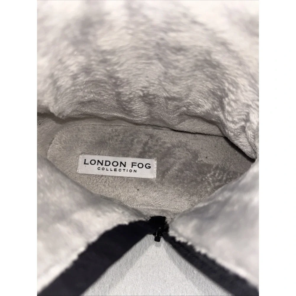 London Fog Collection CHERYL Black And Gray Fur Lined‎ Winter Boots Women's 10